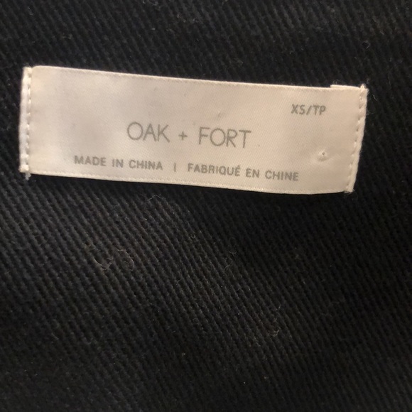 Navy denim crop top with puffy sleeves - Picture 3 of 4